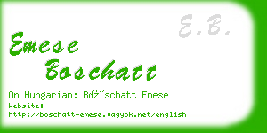 emese boschatt business card